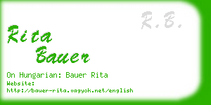 rita bauer business card